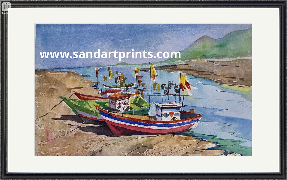 Thumbnail: Colourful Boats - near kashid beach (Konkan)