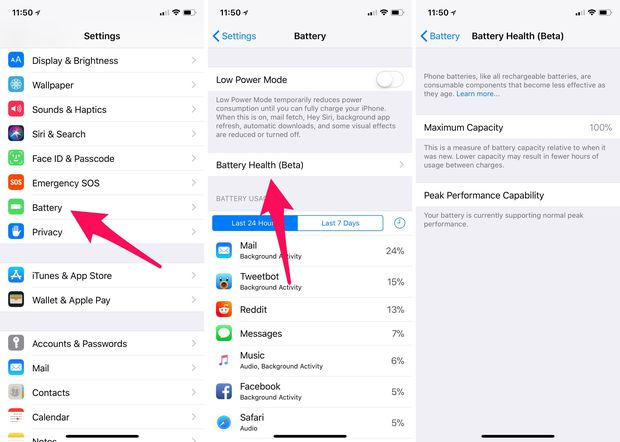 IOS 11.3 adds battery health setting