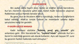 Kadir Gecesi Sunum Vaazı -Erol OLFAZ