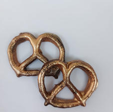 Chocolate covered pretzels with Bronze Shimmer