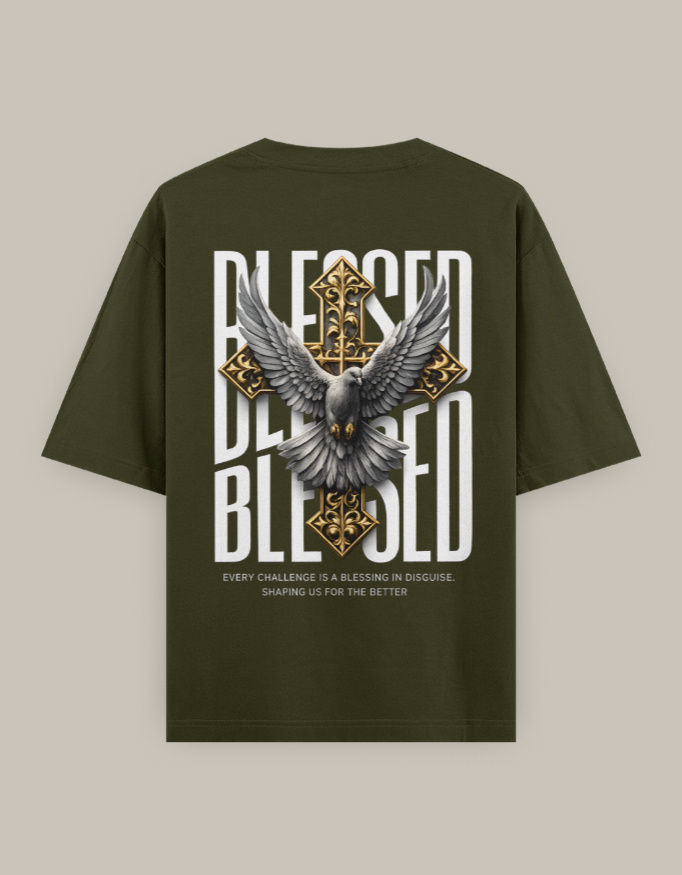 Thumbnail: Blessed Unisex Oversized T-Shirt