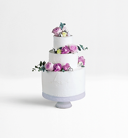 Three-Tiered Floral Cake