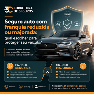 Seguro auto com franquia reduzida ou majorada: qual escolher para proteger seu veículo?