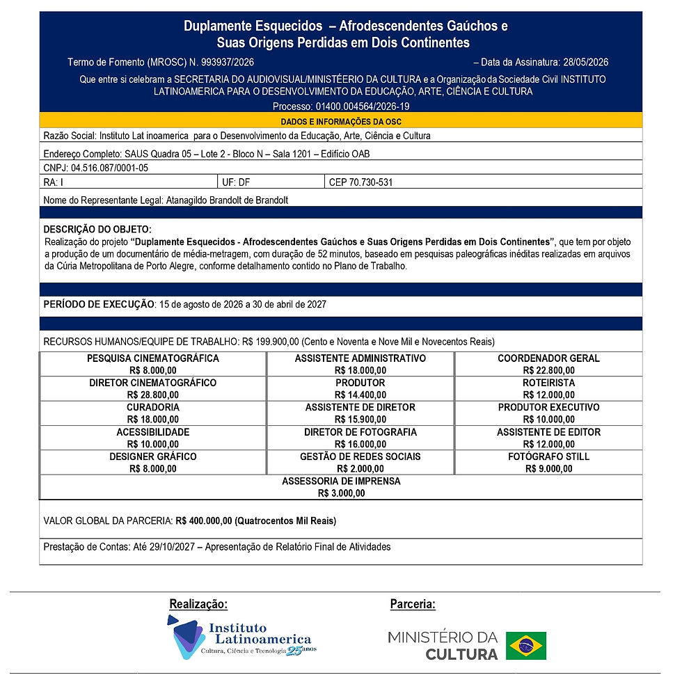 Projeto Duplamente Esquecidos