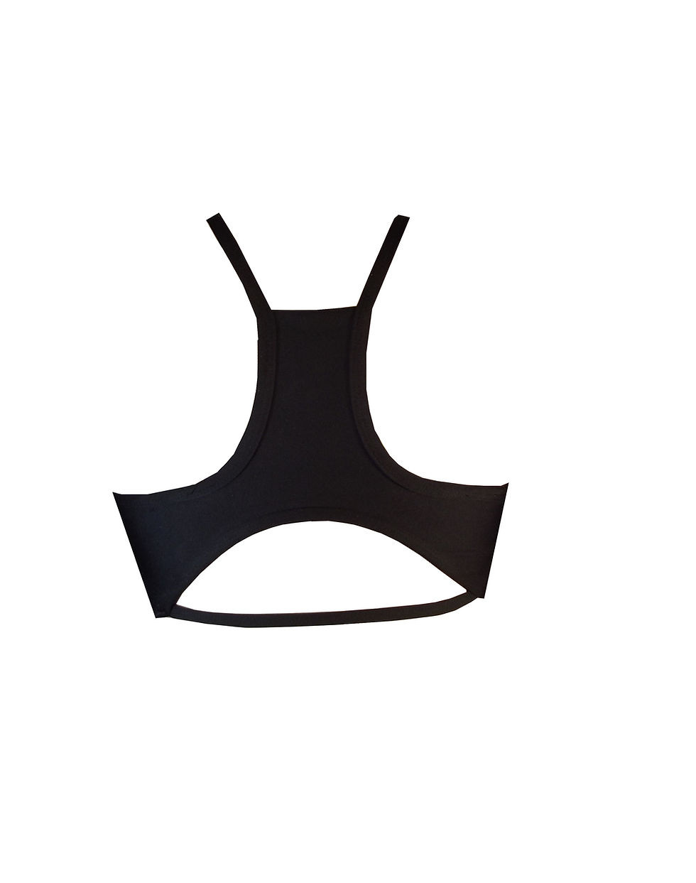 Thumbnail: BK30b Black High Impact Crop Top feat Keyhole Racerback by Rhapso Designs