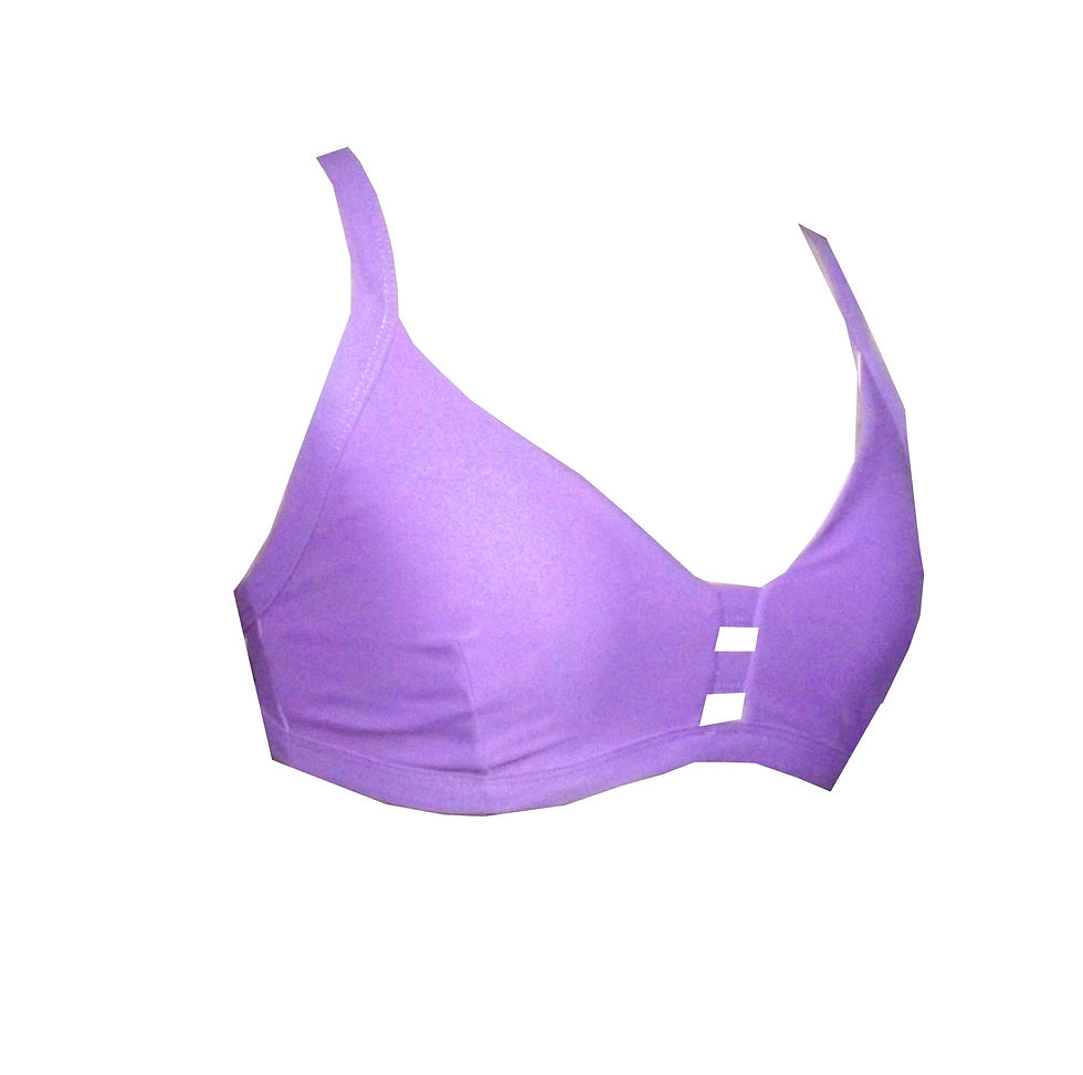 Rhapso Designs Swimwear Lilac Bikini Top bk89lilac side view