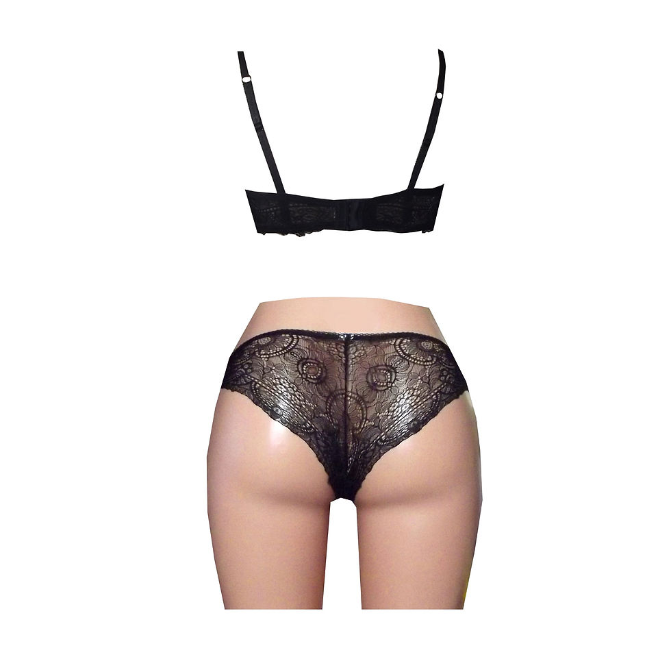 Rhapso Designs Kelsey Bra and knicker set bra95uw22set back view