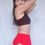 Thumbnail: Red High Neck Sports Crop Top BK107R