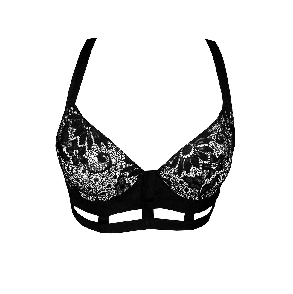 Rhapso Designs Polewear Cage Lac push up bra front view