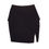 Thumbnail: Rhapso Designs Faux Pocket Fitted Mini Skirt in black  SK7S front view