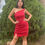 Thumbnail: Rhapso Designs Clothing Label Off one shoulder ruched mini dress front view