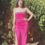 Thumbnail: Stella corset gown with side split in candy pink