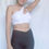 Thumbnail: Rhapso Designs Activewear & polewear Asymmetrical white crop top front view
