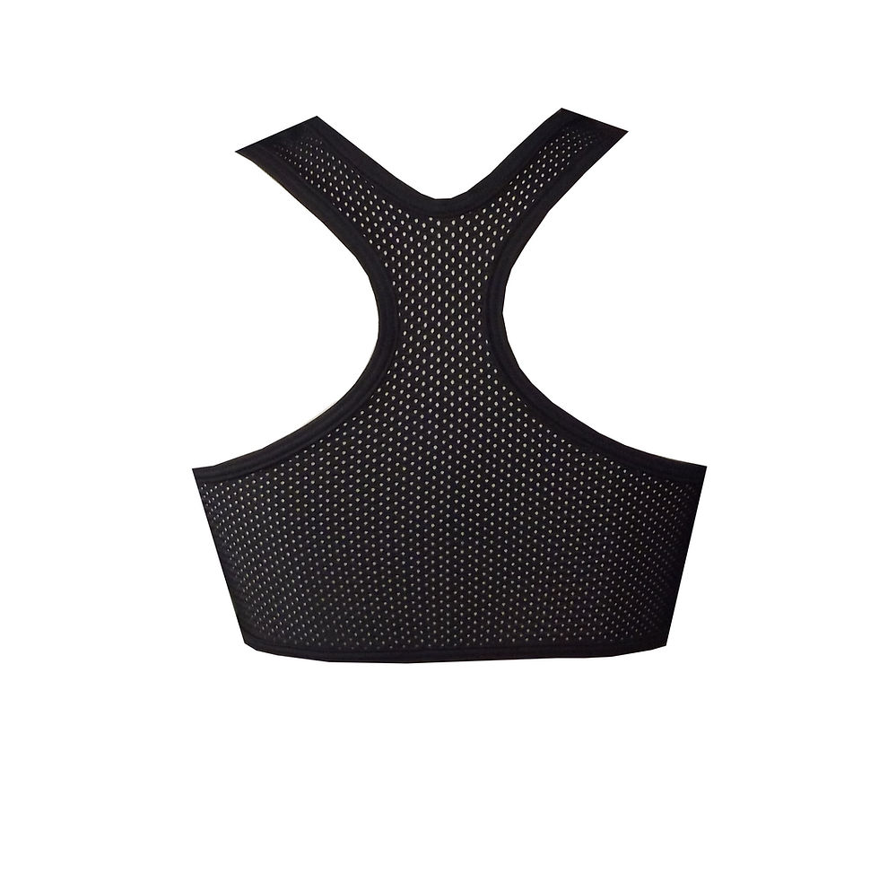 Thumbnail: Rhapso Designs scrunch front Sports crop back view