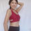 Thumbnail: Rhapso Designs Wine Red Keyhole Sides Sports Bra BK169 side view