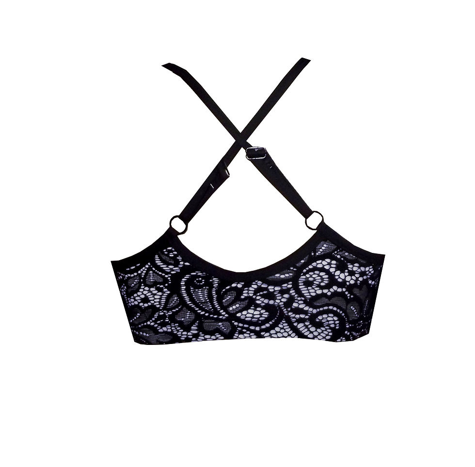 Thumbnail: Rhapso Designs Princess Cut Lace Bralette back view