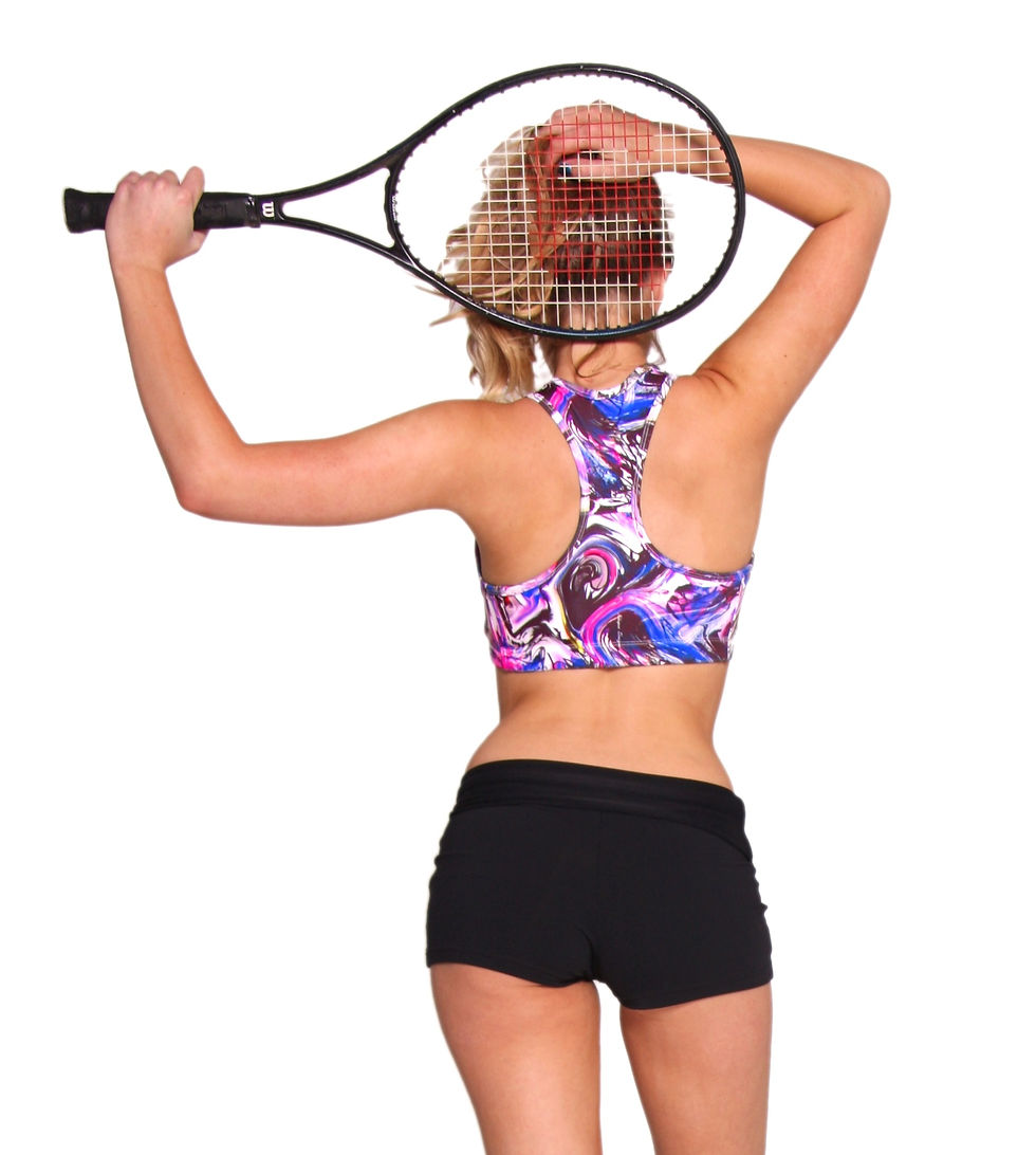 Black Fold Over Shorts by Rhapso Designs back view