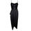 Thumbnail: Rhapso  Designs Formalwear Black Sequin and satin tulip gown DR138b Front View