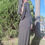 Thumbnail: Long sleeve backless maxi dress in black
