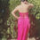 Thumbnail: Stella corset gown with side split in candy pink