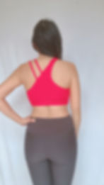 Rhapso Designs Buttery soft bamboo jersey sports bra back view