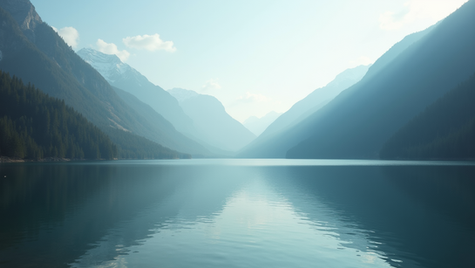 A calming retreat by a serene lake