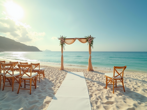 A stunning destination wedding setup