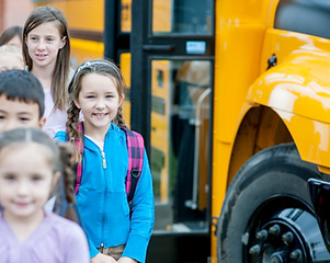 Children Arriving at School