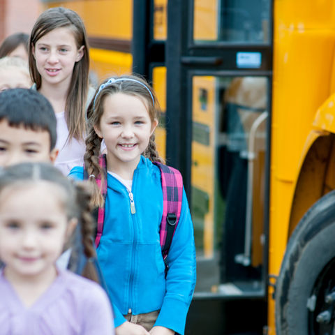 Children Arriving at School