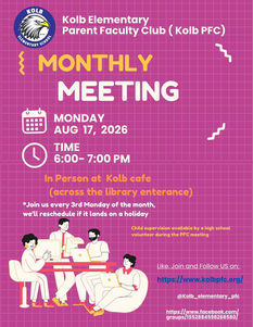 PFC Monthly Meeting Aug 17th, 2026