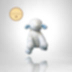 Peluche Mouton Blanc et Bleu Avene