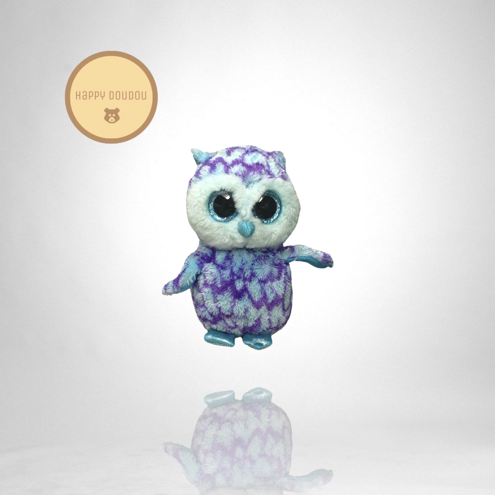 Peluche chouette bleue Oscar 2015