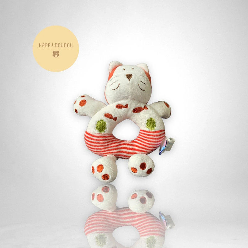 Peluche Hochet chat poisson Sucre d'orge