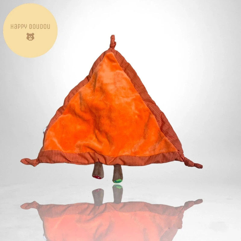 Miniature : Doudou plat Triangle Orange Mouton Minimi