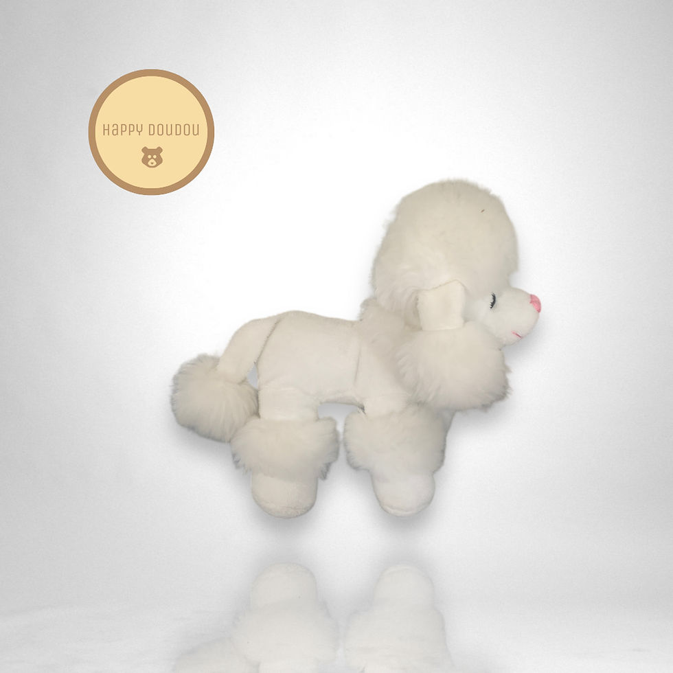 Miniature : Peluche Chien Caniche blanc Gipsy