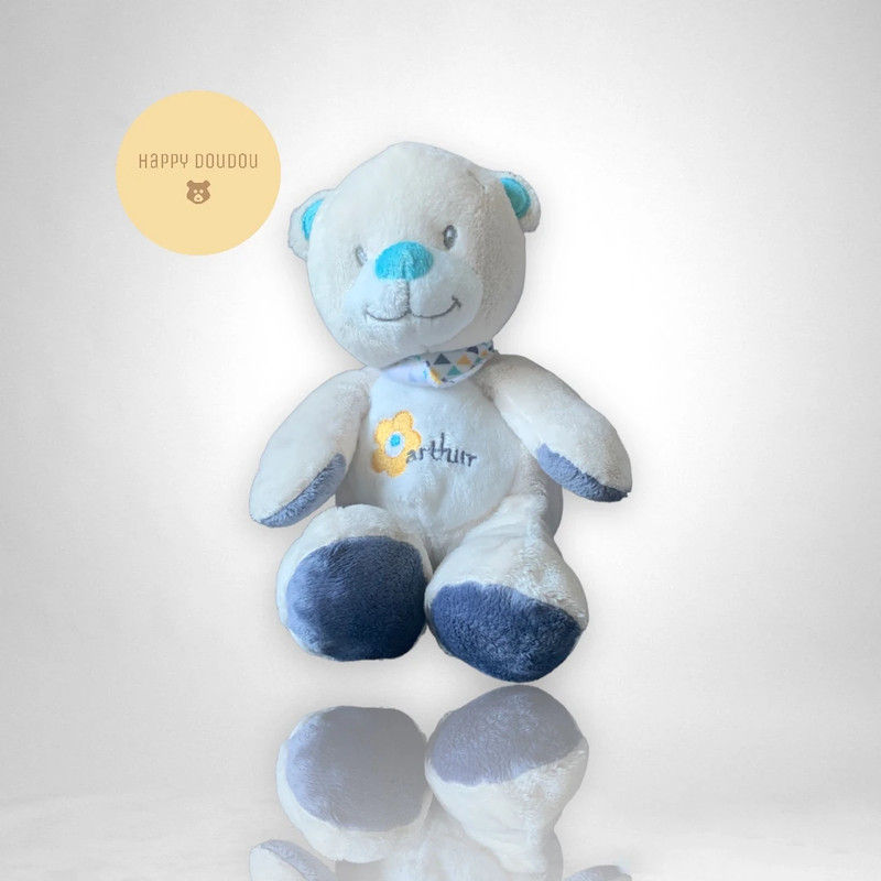 Doudou peluche Ours Arthur Bebisol