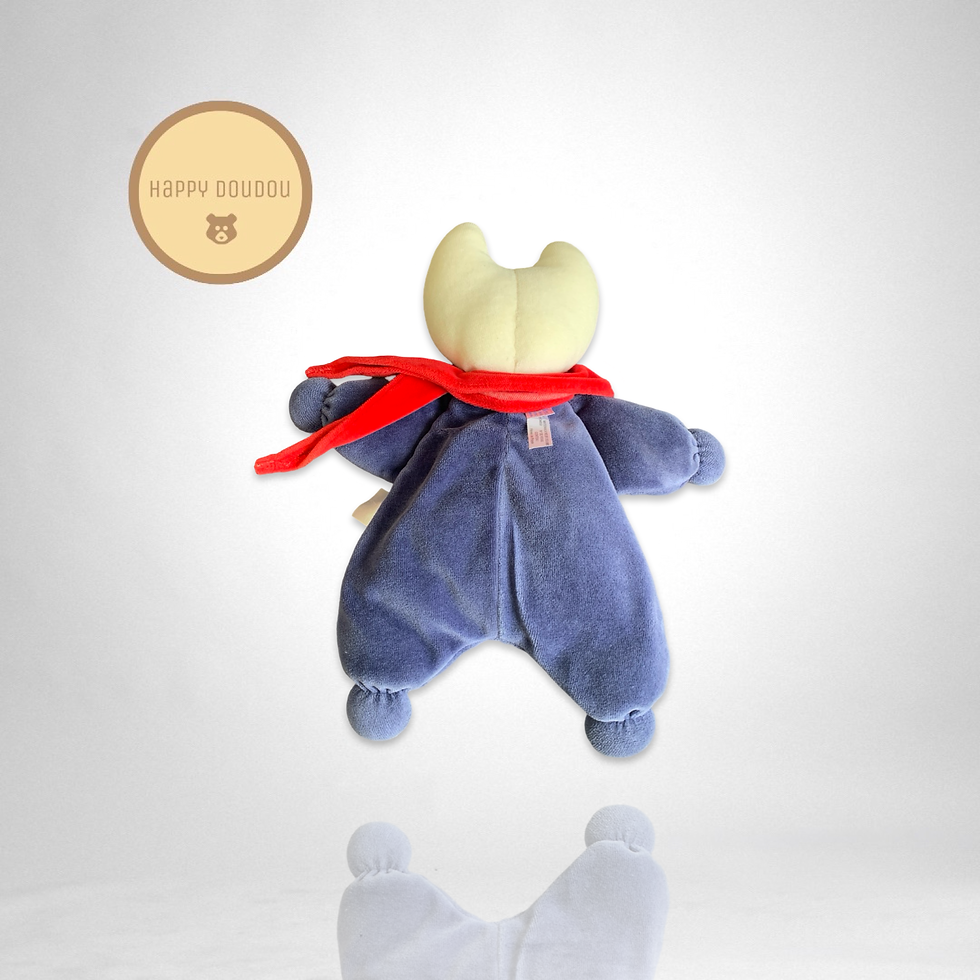 Peluche Chat bleu écharpe rouge Corolle