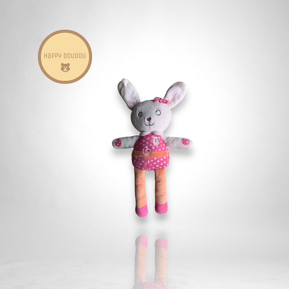 Peluche Lapin rose Tex Baby