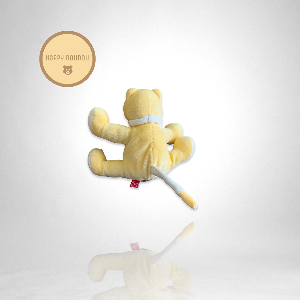 Miniature : Peluche Chat jaune collier Tex