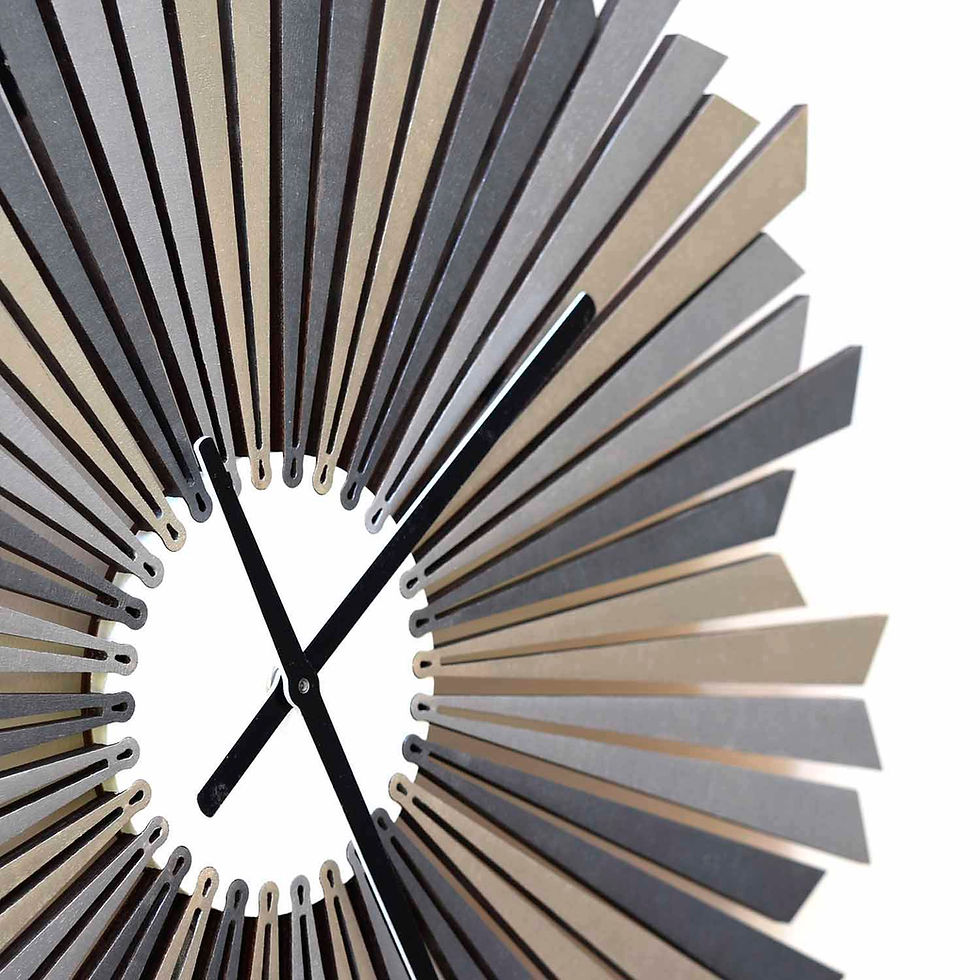 Thumbnail: the sirius silver wall clock - detail view