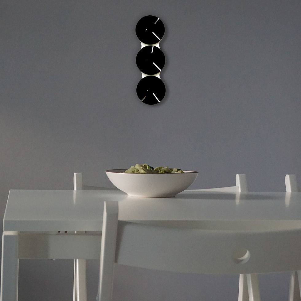 Thumbnail: New York / Rio / Tokyo minimalist world clock - on gray wallpaper