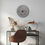 Thumbnail: Black & white wood wall clock 'The Black Hole' - over a desk