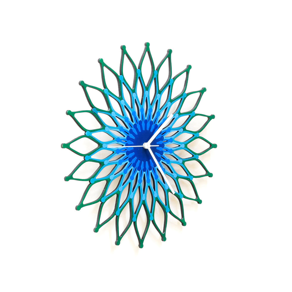 Thumbnail: Peacock decorative wall clocks - left side view