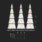 Thumbnail: 5 unit stackable wooden Christmas tree in white - ornaments