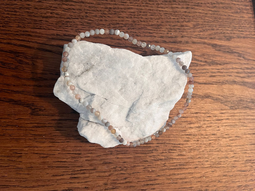 Miniaturbild: Jaspis, Aquamarin, Botswana Achat Fusskette