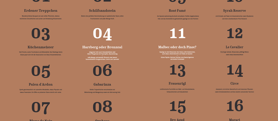 18 Oktoberweine suchen ihren kulinarischen Begleitungspartner