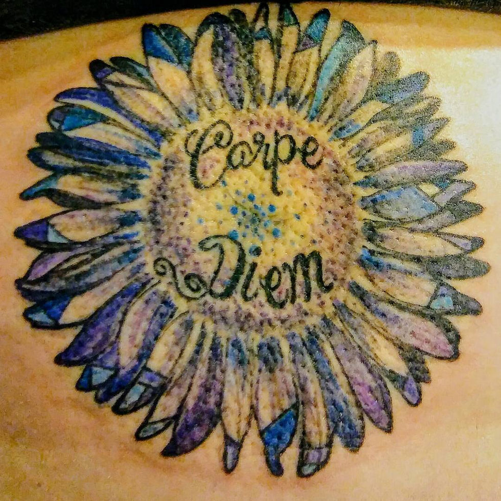 Carpe Diem Tattoo Flower