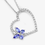 Thumbnail: 0.50 ct Tanzanite & White Topaz Butterfly Heart Pendant in Sterling Silver