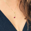 Thumbnail: 925 Yellow Gold Plated Silver 0.62 Ct Red Ruby and White Topaz Music Pendant