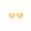 Thumbnail: Trendy Minimalist Sterling Silver Mini Small Love Heart Stud Earrings